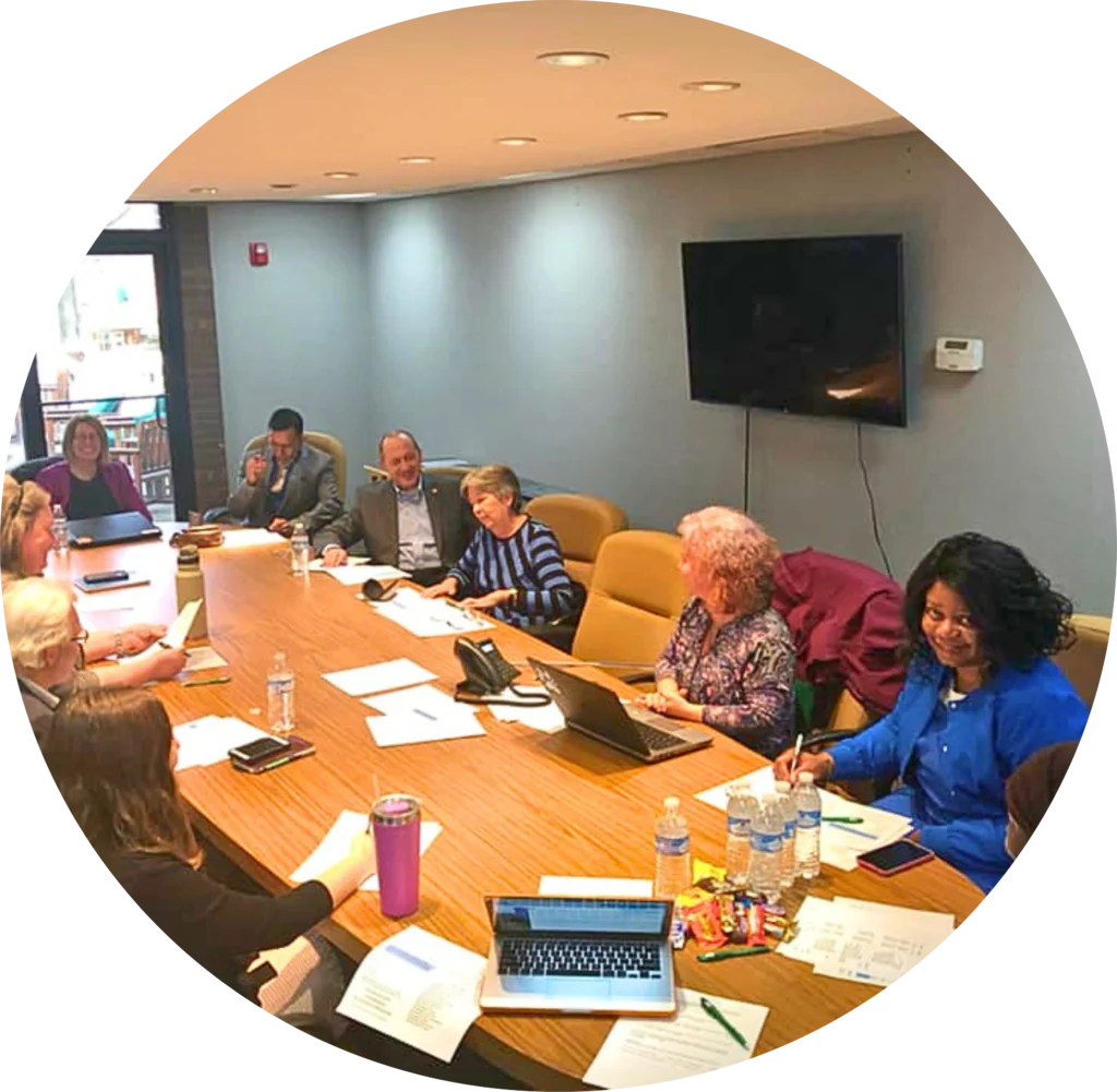 Group at table
